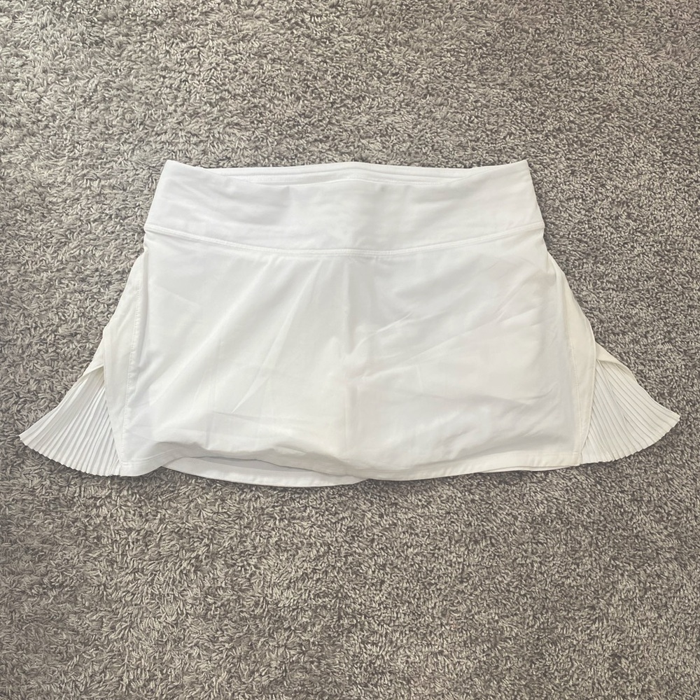 Lululemon Play Off The Pleats Pure White Tennis Skirt Skort